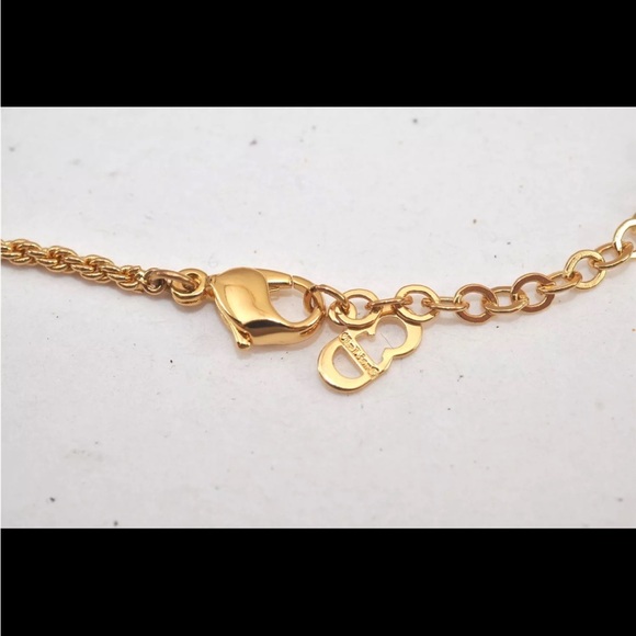 Christian Dior Gold Plated Pendant Necklace EUC - Picture 9 of 11